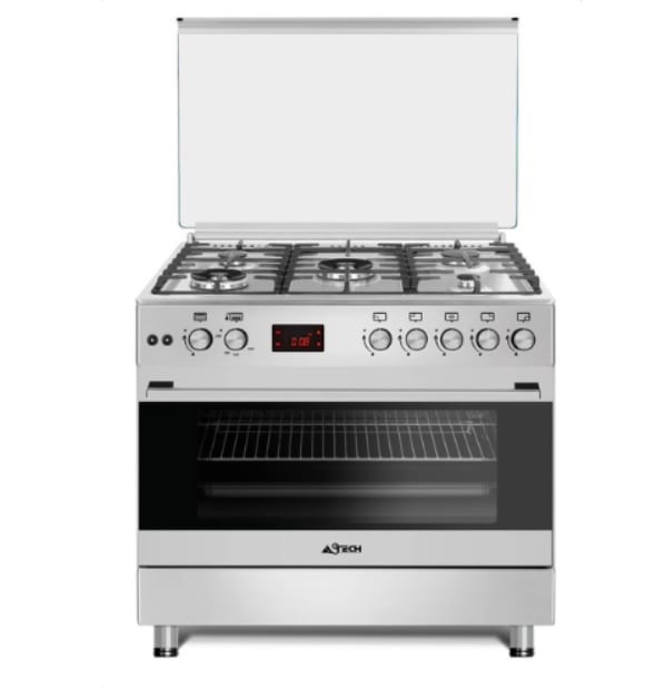 CUISINIERE ASTECH CK96MS 90/60 5FEUX FULL OPTION VENTILO + ECRAN