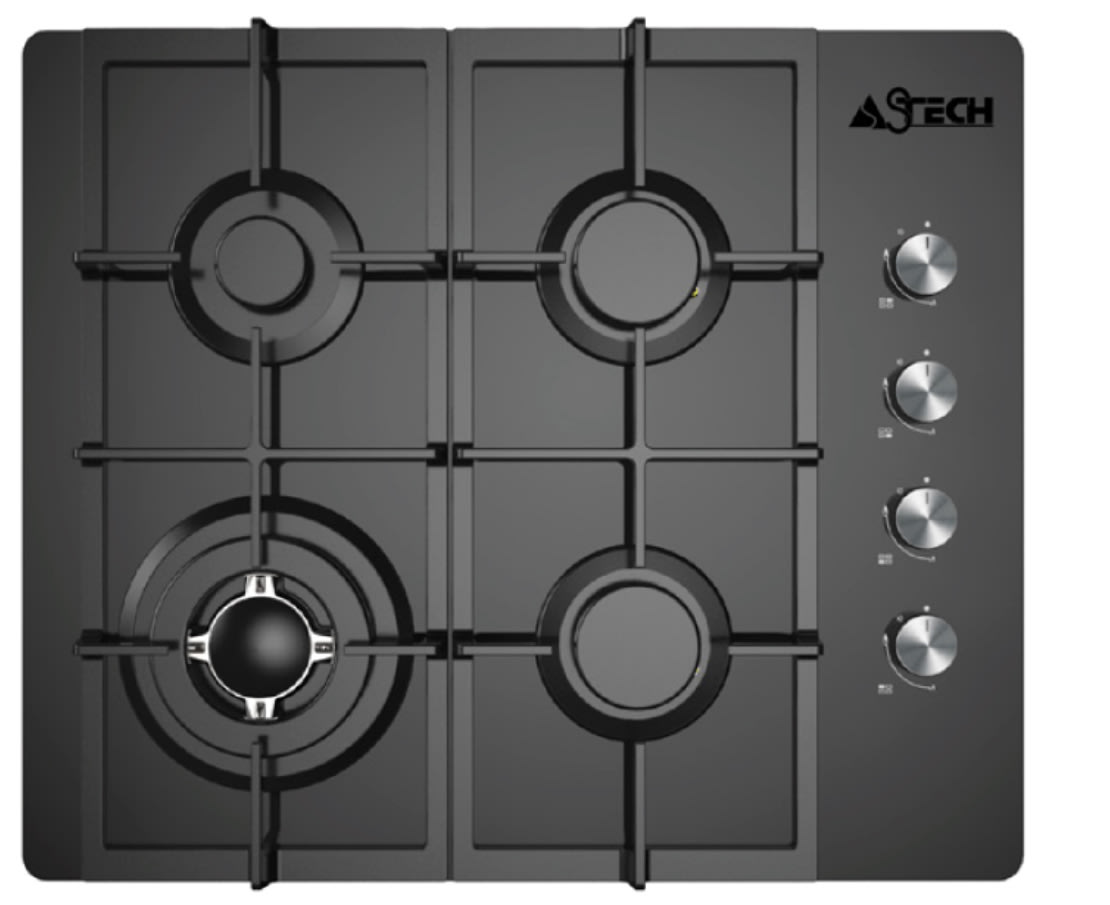 Plaque De Cuisson ASTECH PL67GZ-60N0-MA 4 Feux Gaz