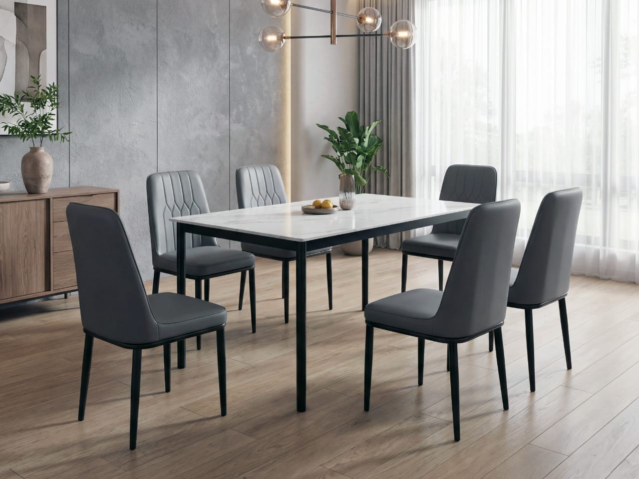 TABLE À MANGER GRIS I