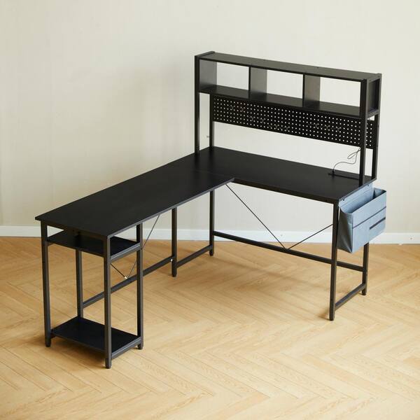 BUREAU D'ANGLE EN L MULTIFONCTION