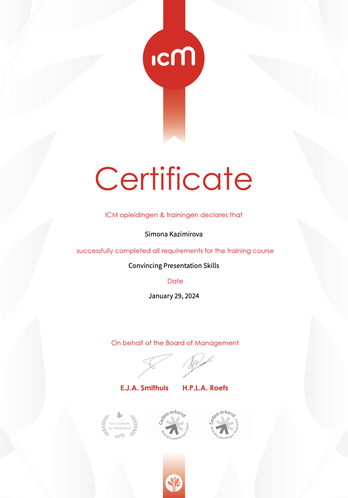 Certificate