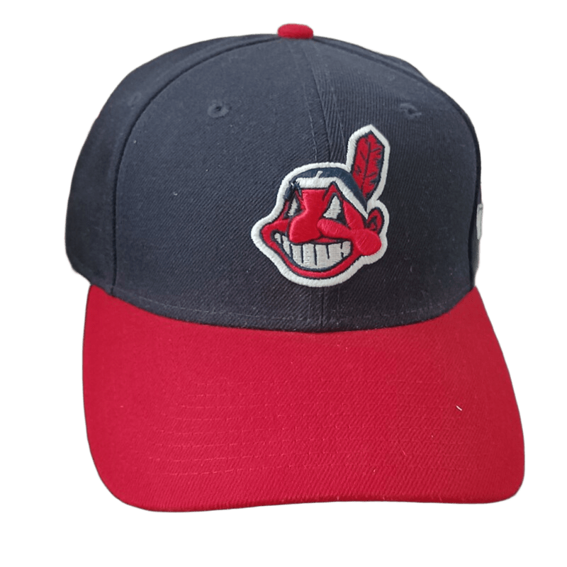 Cleveland Indians Strapback Hat Cap Red Blue Chief Wahoo MLB Adult VGUC