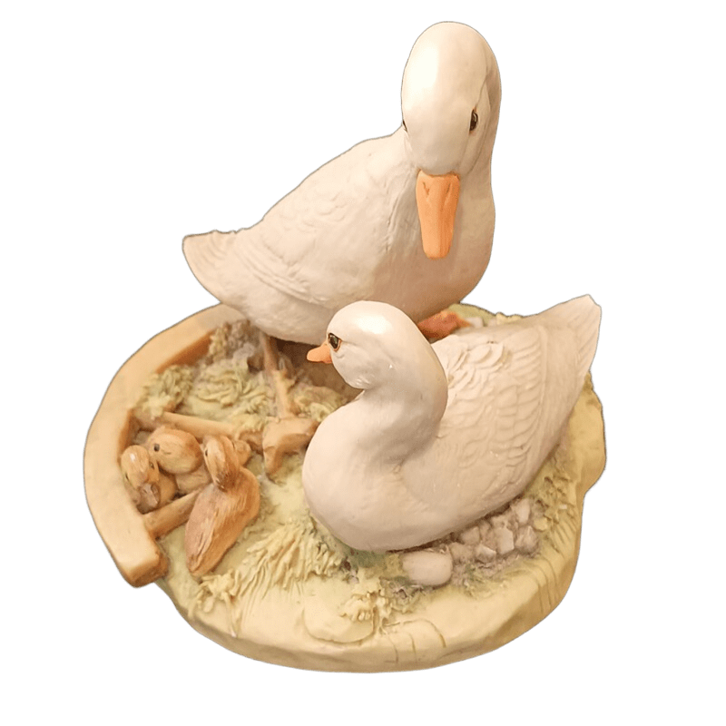 Rare Teviotdale Geese Sculpture | Deborah Edlmann 1984 | Handmade Figurine | VGUC
