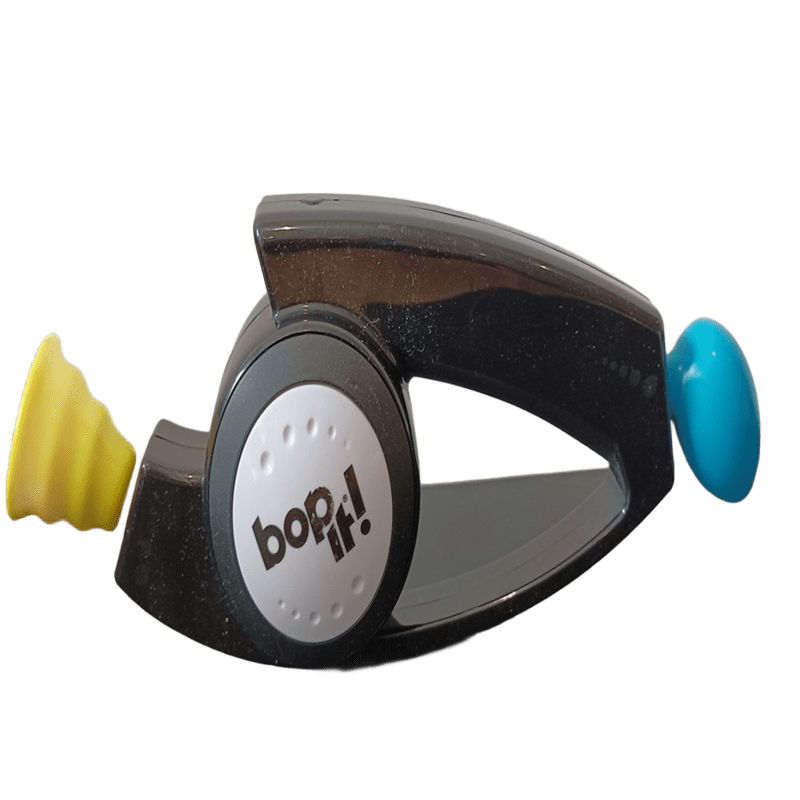 Bop It Classic Game Hasbro 2008 Electronic Twist and Pull Black Version vguc
