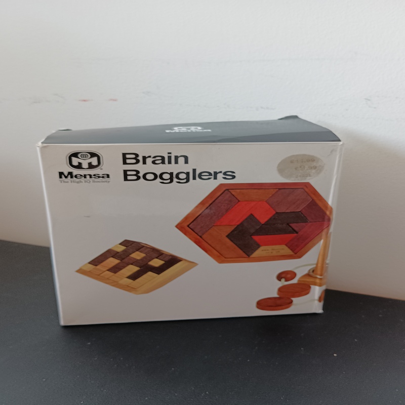 Mensa Wooden Brain Bogglers IQ1021R Puzzle Set | New in Box | Gift Idea