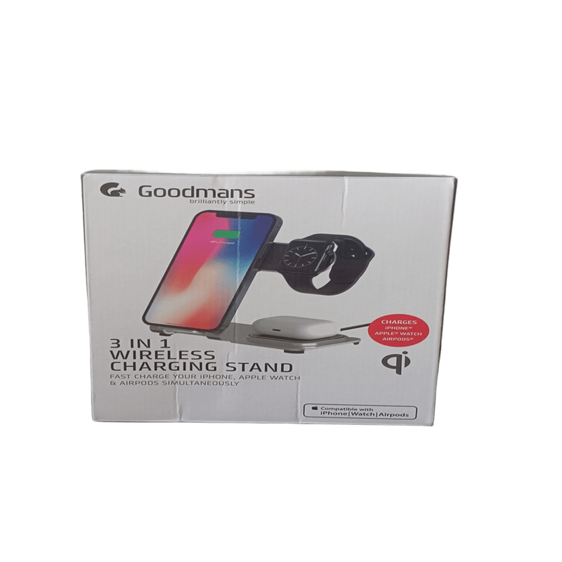 Goodmans Qi Wireless Charging Phone Stand Black Fast Charger | Used VGUC