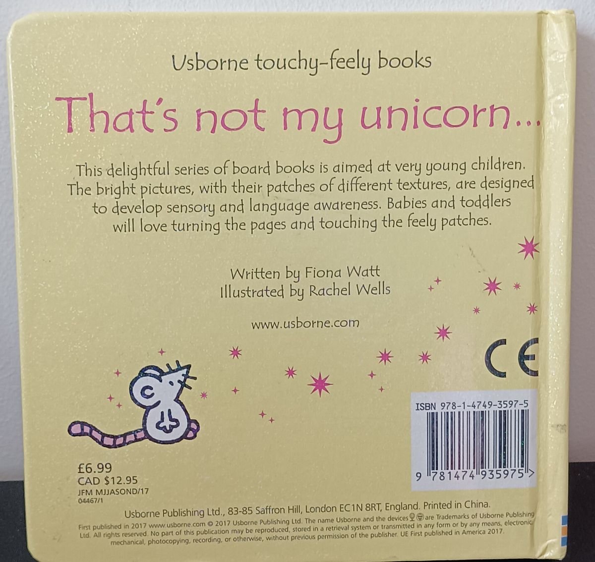 That’s Not My Unicorn Board Book by Fiona Watt | Usborne Touch & Feel | VGUC - Image 2