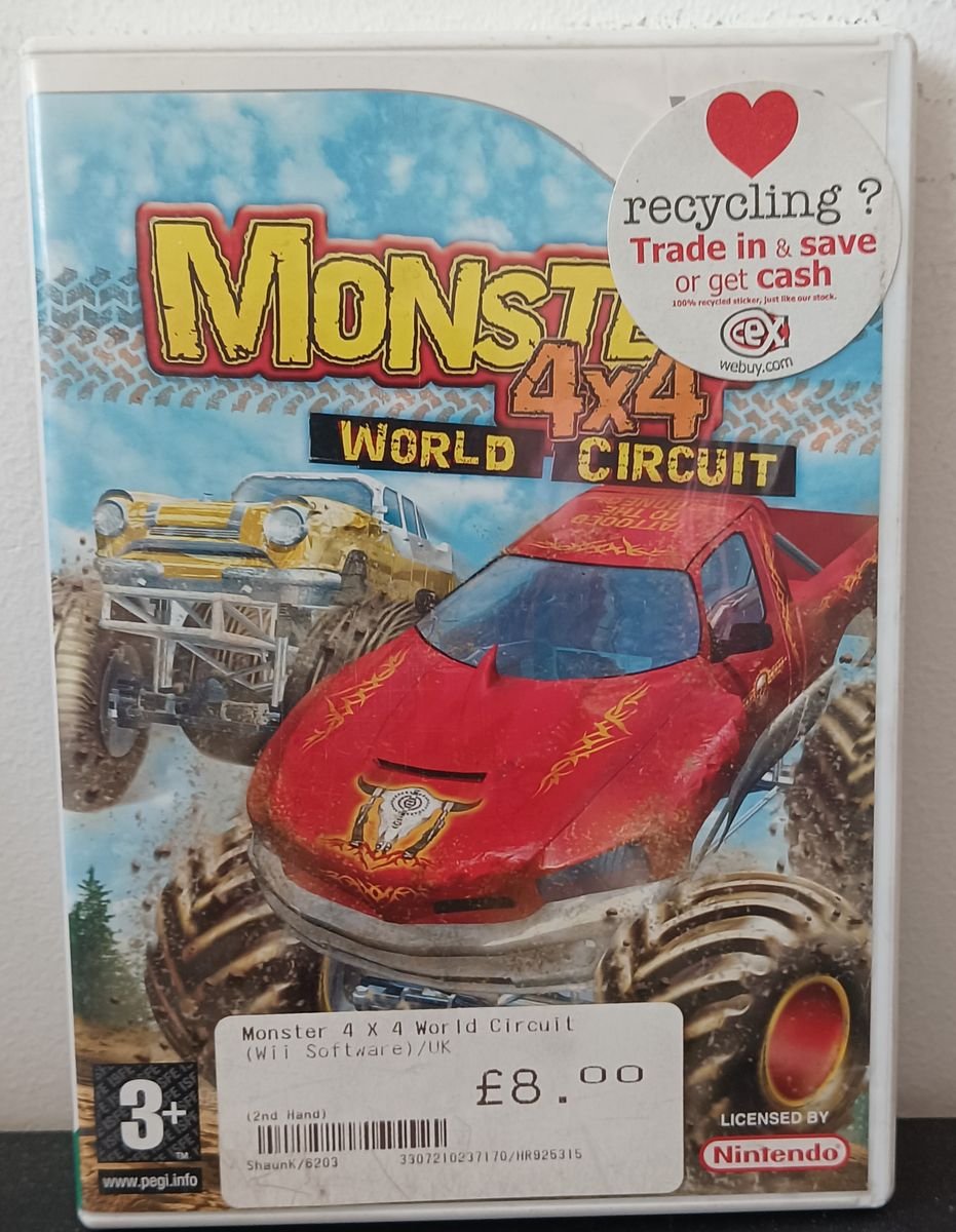 Monster 4x4: World Circuit Wii Game | Off-Road Racing Fun | VGUC 