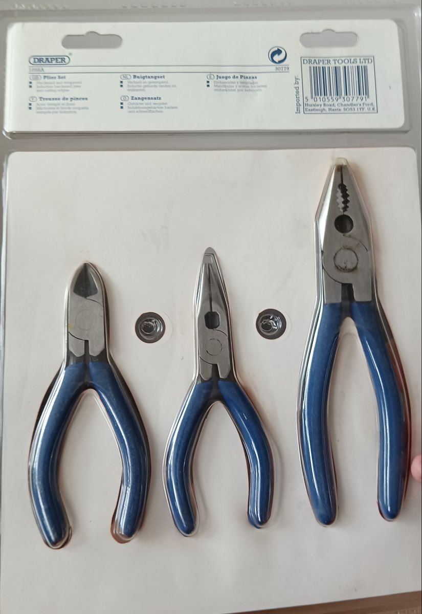 Draper 3 in 1 Plier Set – Combo, Long Nose & Cutter Pliers | Brand New - Image 3