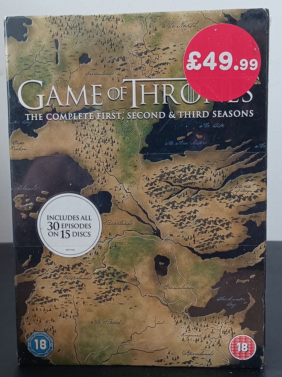 Game of Thrones Seasons 1โ3 DVD Box Set (15 Discs, 30 Episodes) | Brand New & Sealed