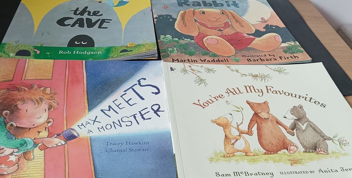 Children’s Picture Book Set of 4 – The Cave, Tom Rabbit, Max, Favourites | VGUC           - Image 1