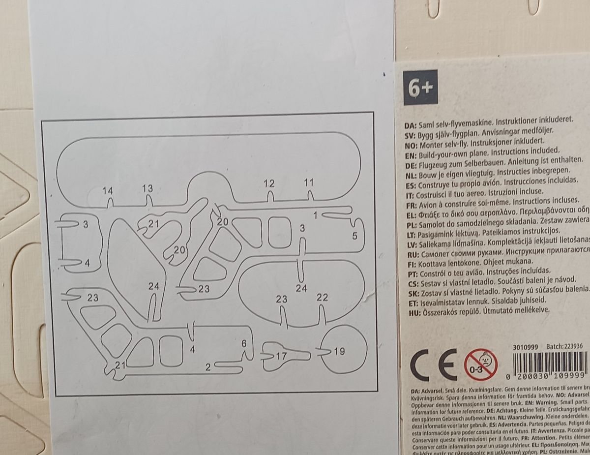 Woodcraft Construction Kit – Bi-Plane Wooden 3D Model CX-509 | New & Boxed  - Image 2