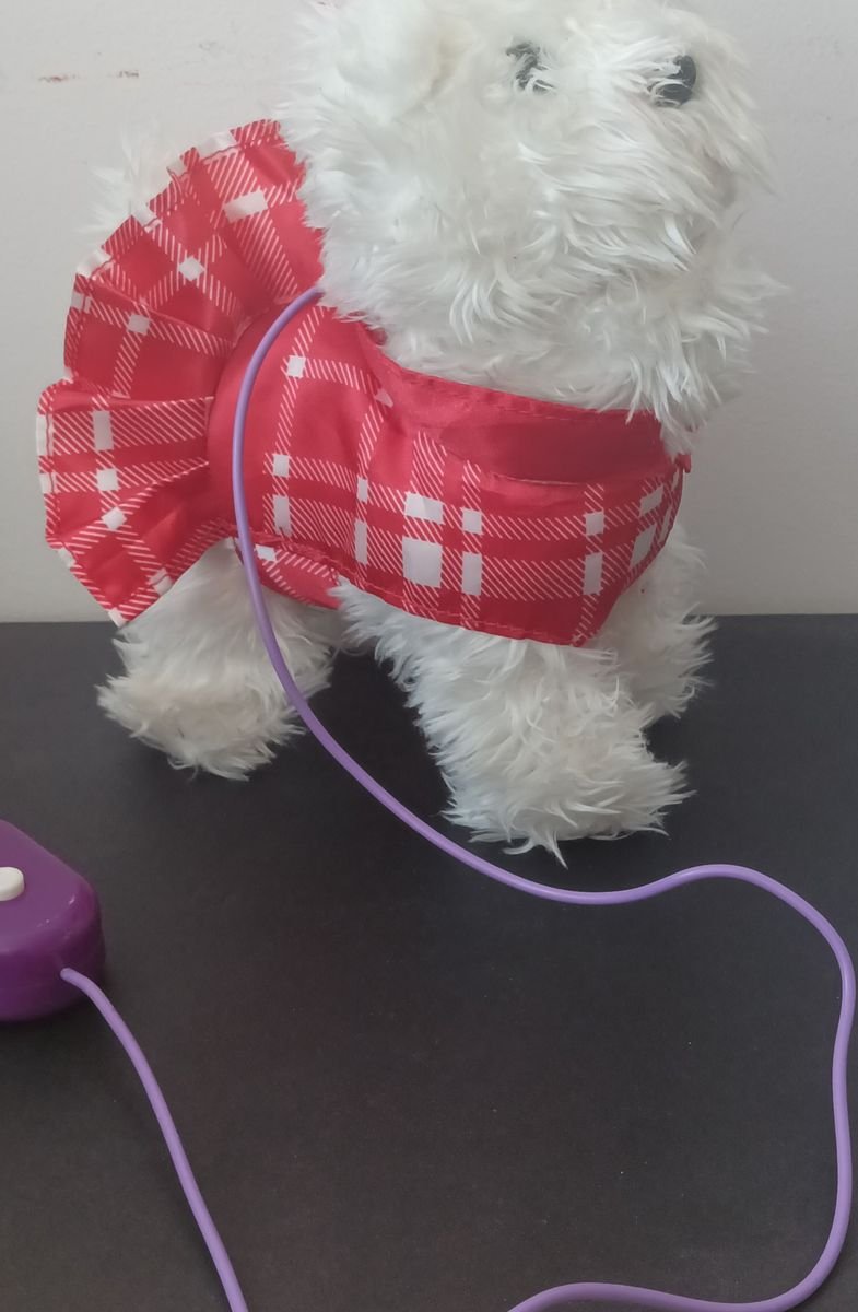 RC Plush Puppy Dog โ Walks, Barks & Wags Tail | VGUC | Leash Slight Damage