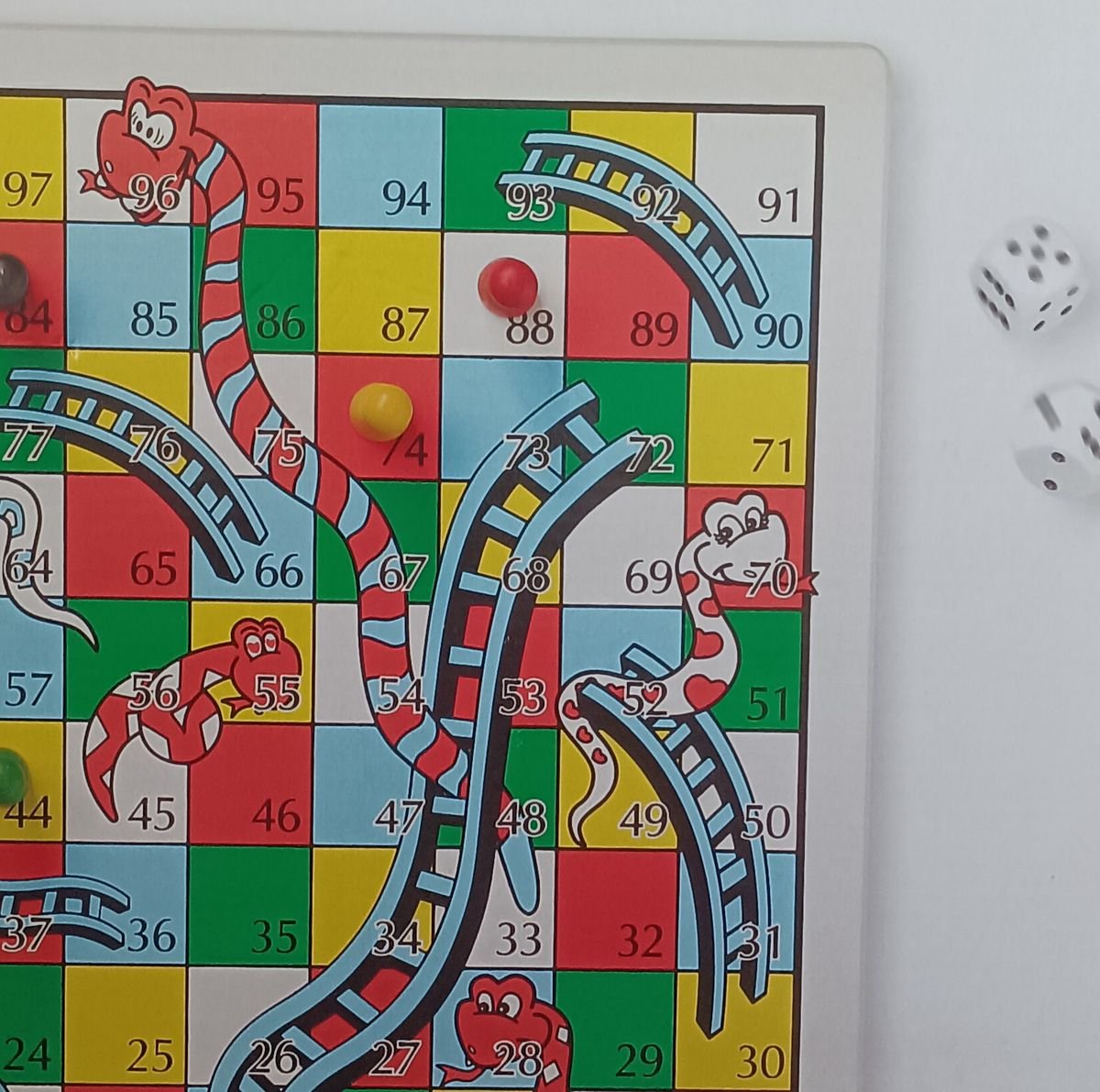  John Lewis Wooden Ludo & Snakes & Ladders – Incomplete | VGUC | Classic Fun  - Image 1