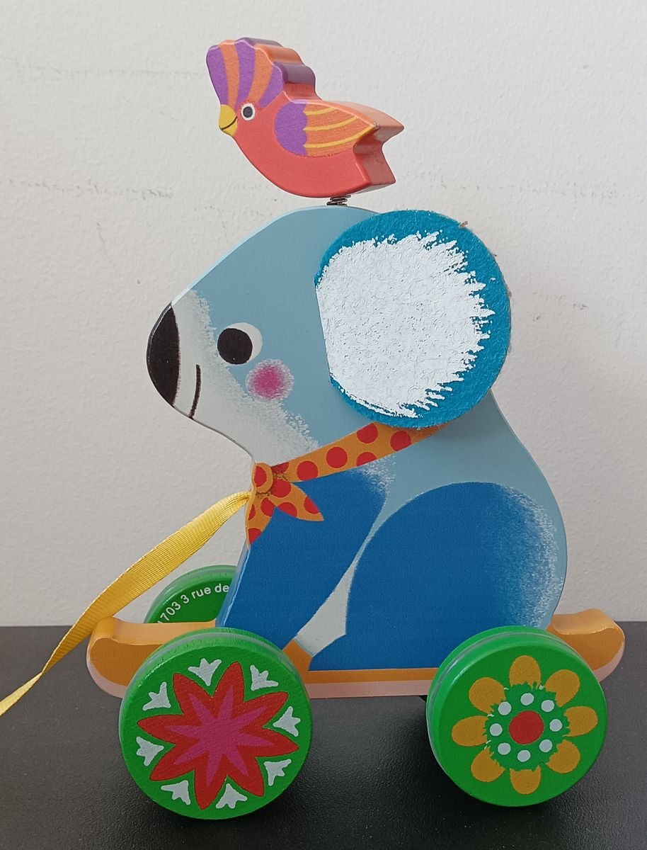 Djeco Otto Pull Along Toy – Wooden Animal Walker | VGUC | Toddler Fun