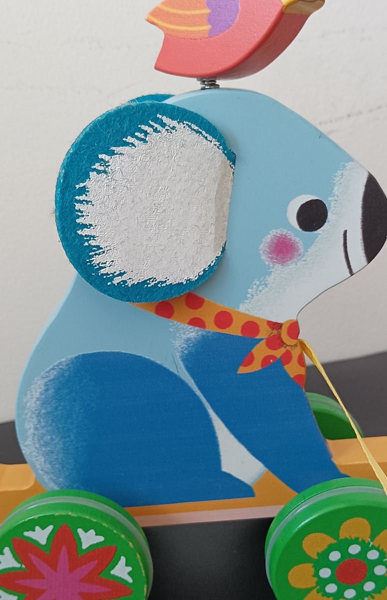 Djeco Otto Pull Along Toy – Wooden Animal Walker | VGUC | Toddler Fun - Image 3