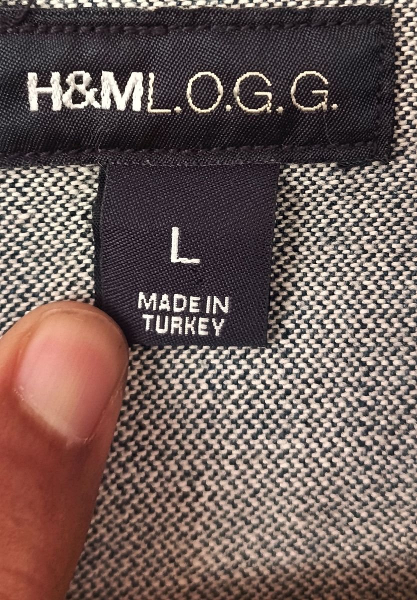 H&M LOGG Unisex Denim Jacket – Blue | Size L | Classic Streetwear Style | VGUC - Image 2