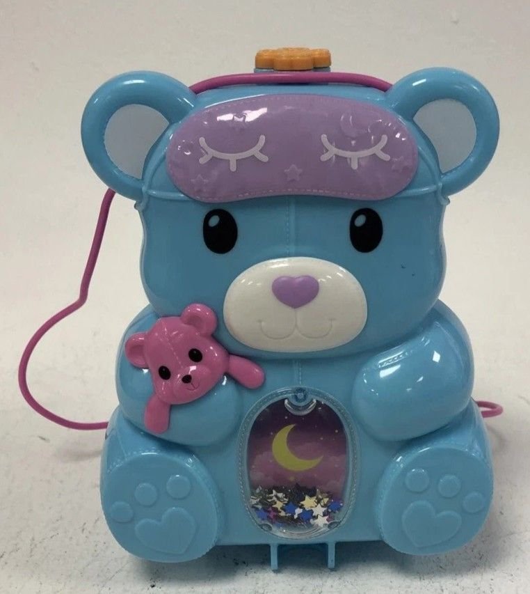 Polly Pocket Teddy Bear Purse Compact Playset | Vintage-Style Mini Toy | VGUC