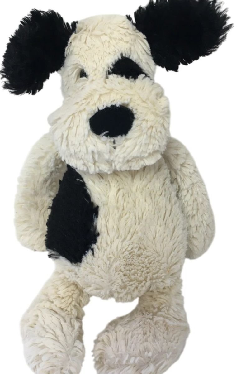 Jellycat Bashful Black & Cream Puppy – Soft Plush Dog Toy | Small Size, VGUC - Image 1