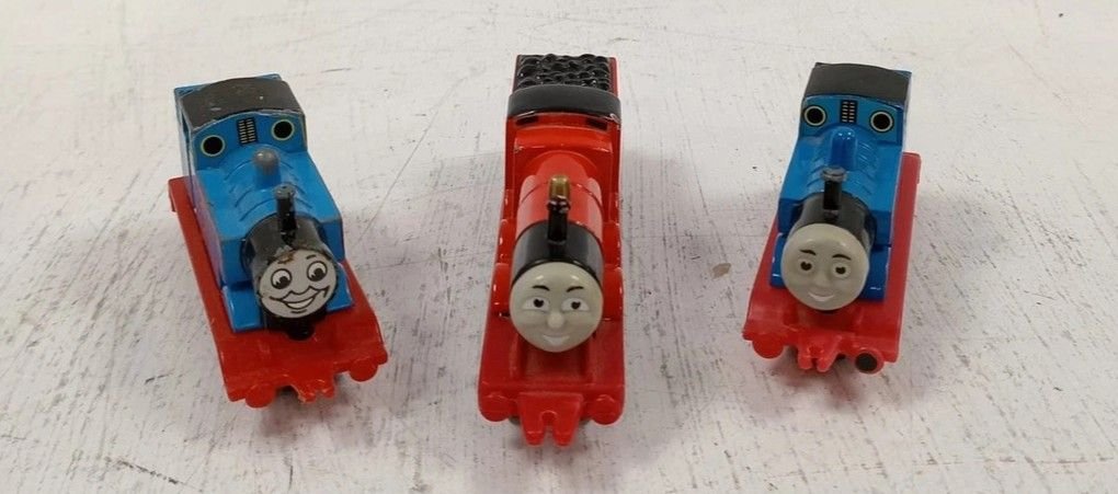 Thomas & Friends 3-Train Set – Die-Cast/Plastic Engines | VGUC | Compatible with Track Systems   - Image 1
