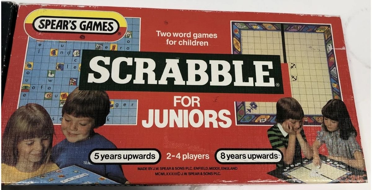 Spear's Scrabble Junior Board Game – Vintage 1983 Edition | GUC