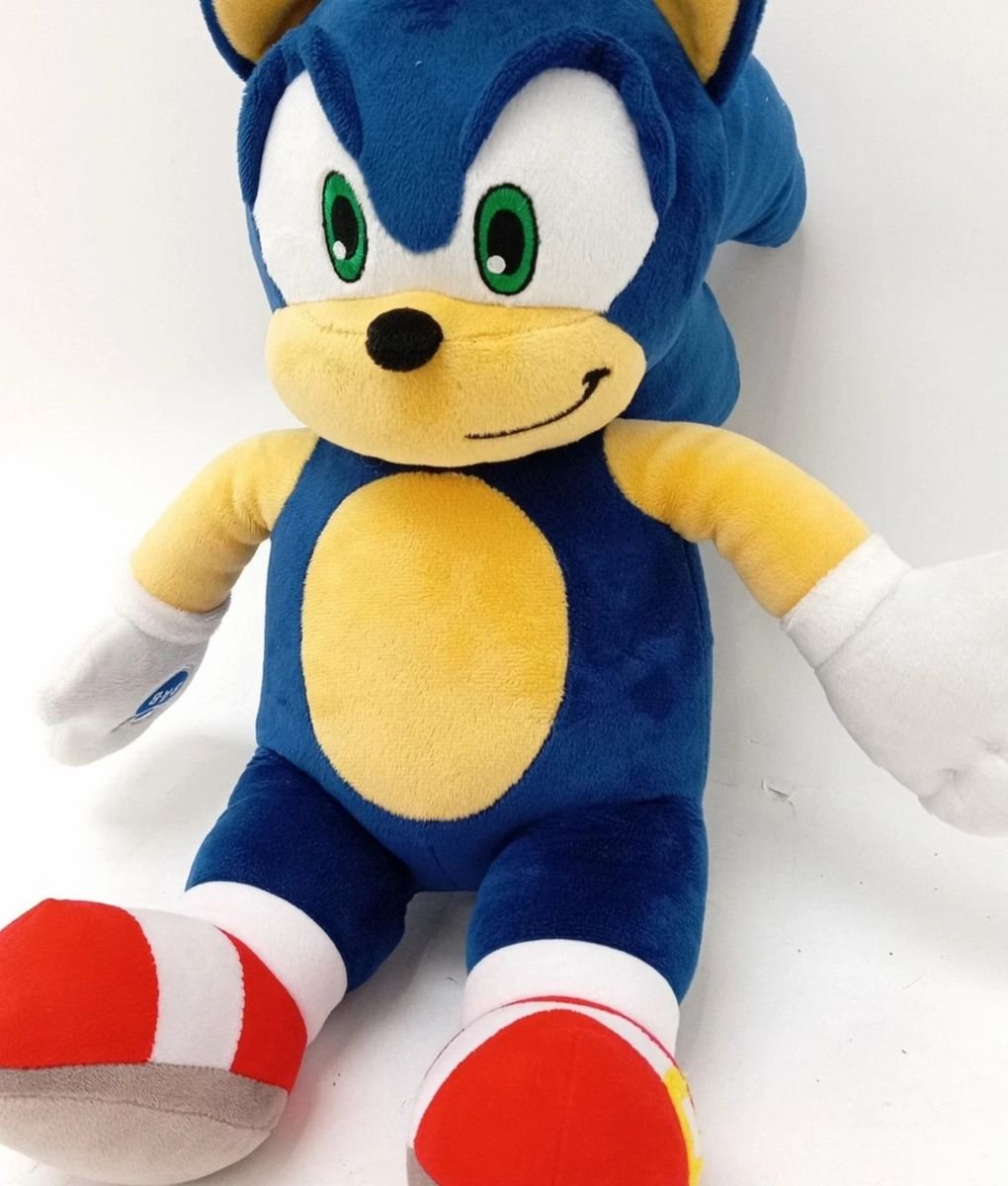 Build-A-Bear Sonic Big Plush – Blue Stuffed Toy | Very Good Condition - Image 1