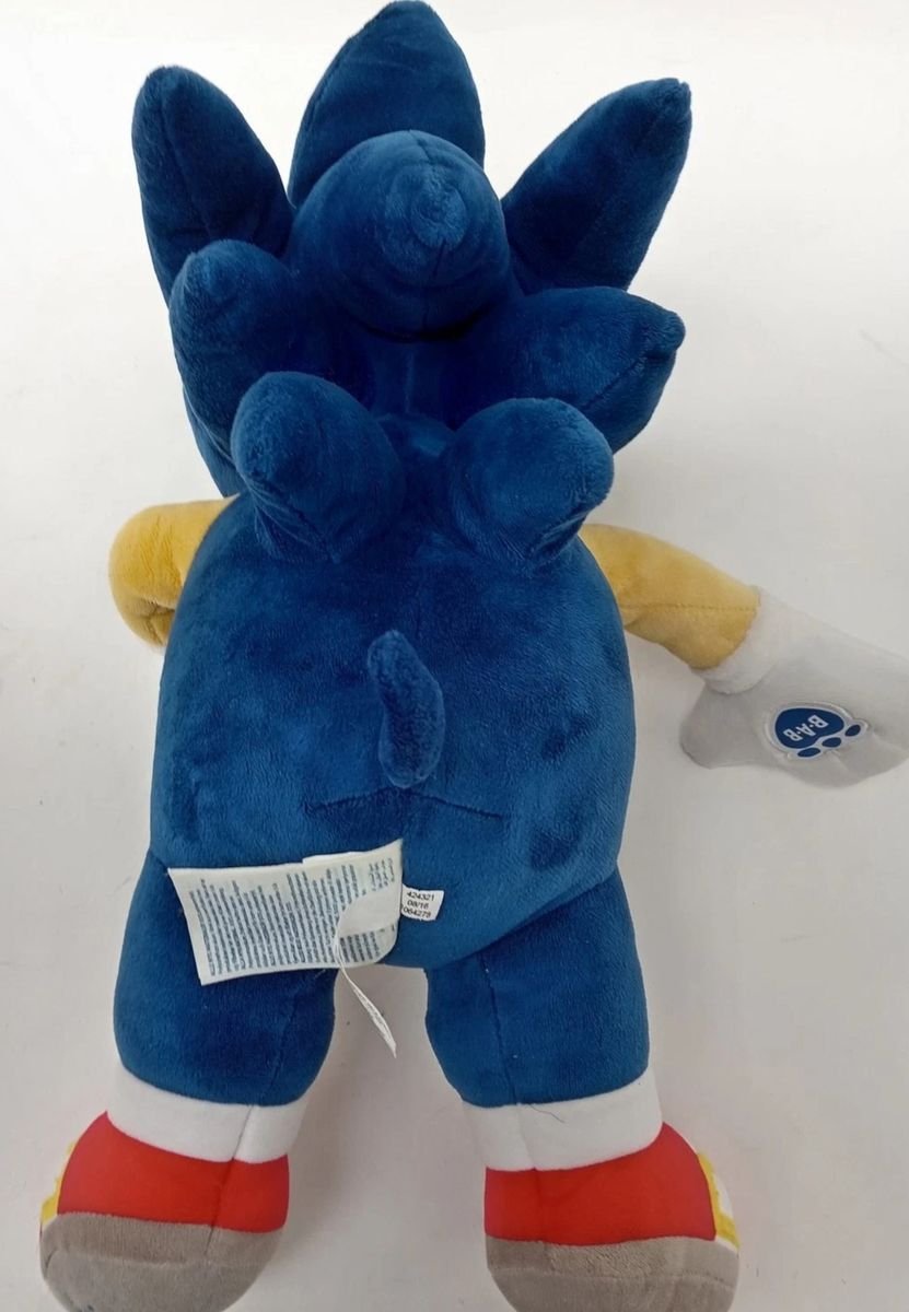 Build-A-Bear Sonic Big Plush – Blue Stuffed Toy | Very Good Condition - Image 3