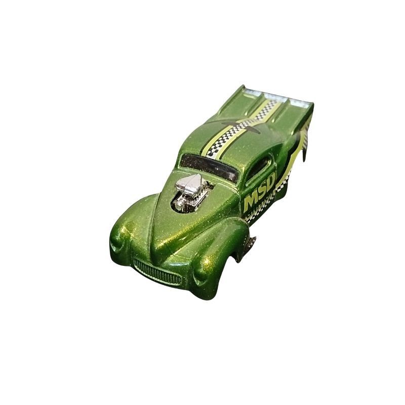 Hot Wheels '41 Willys Coupe – MSD Ignition Edition 3⅛" Die-Cast Car | Green | VGUC | Collectible - Image 3