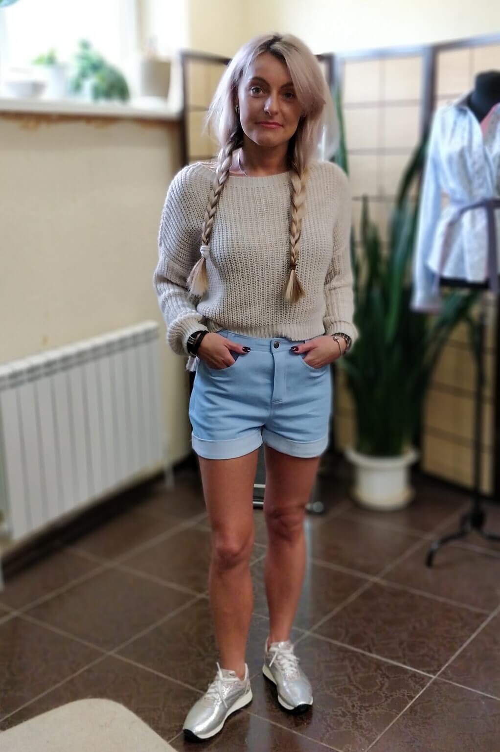 шорты джинс
