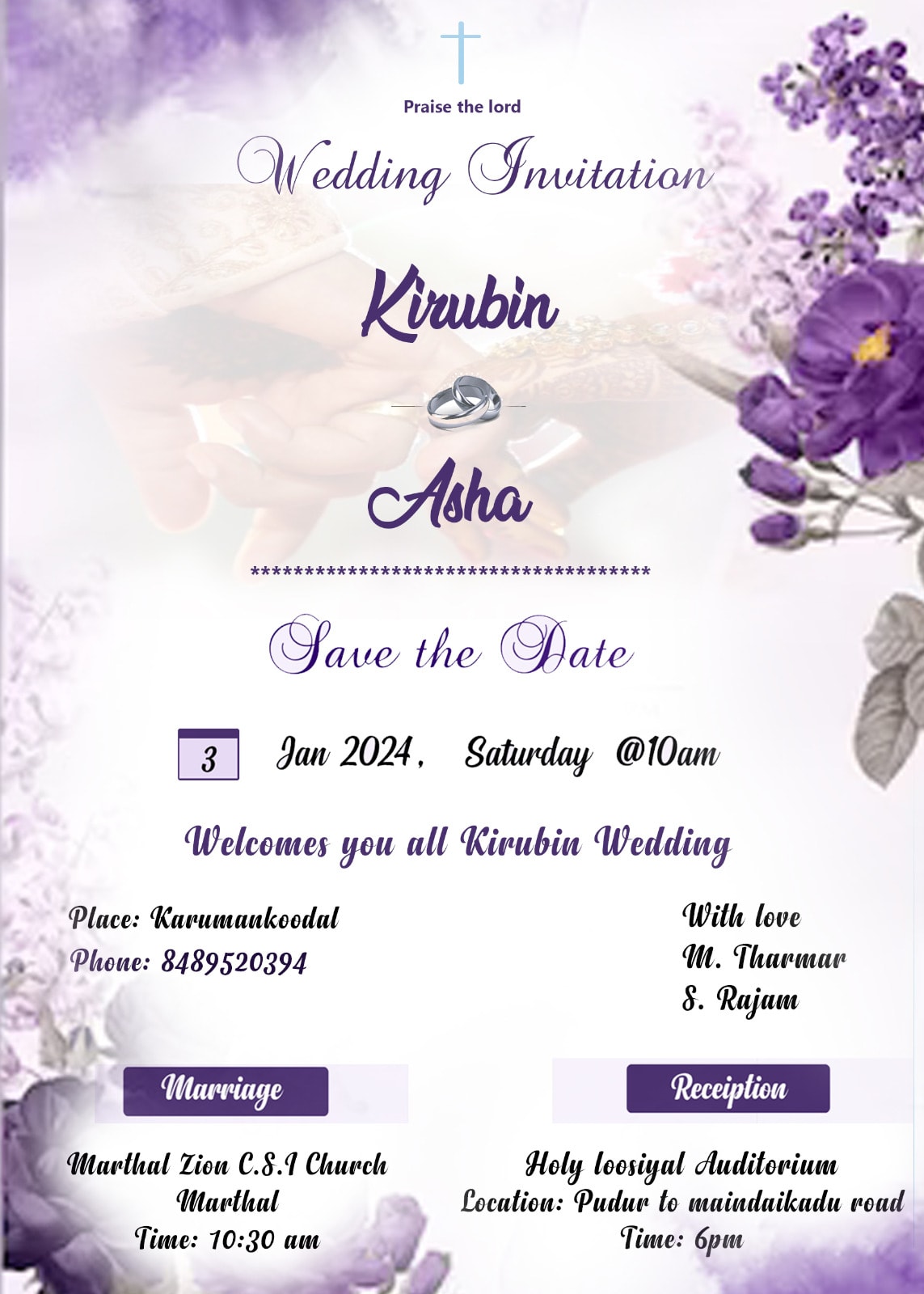 Purple flower print