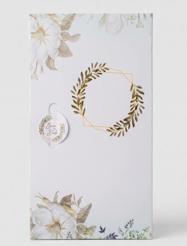 Gold Wreath Floral Card