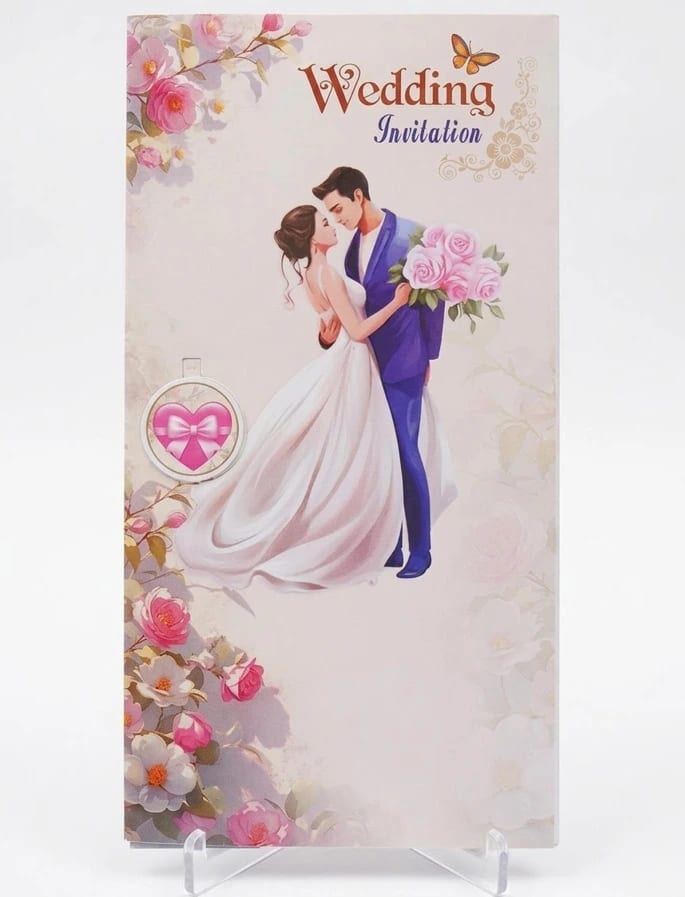 Wedding Couple Embrace Card