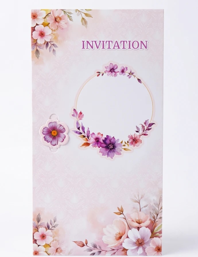 Floral Wreath Elegant Card