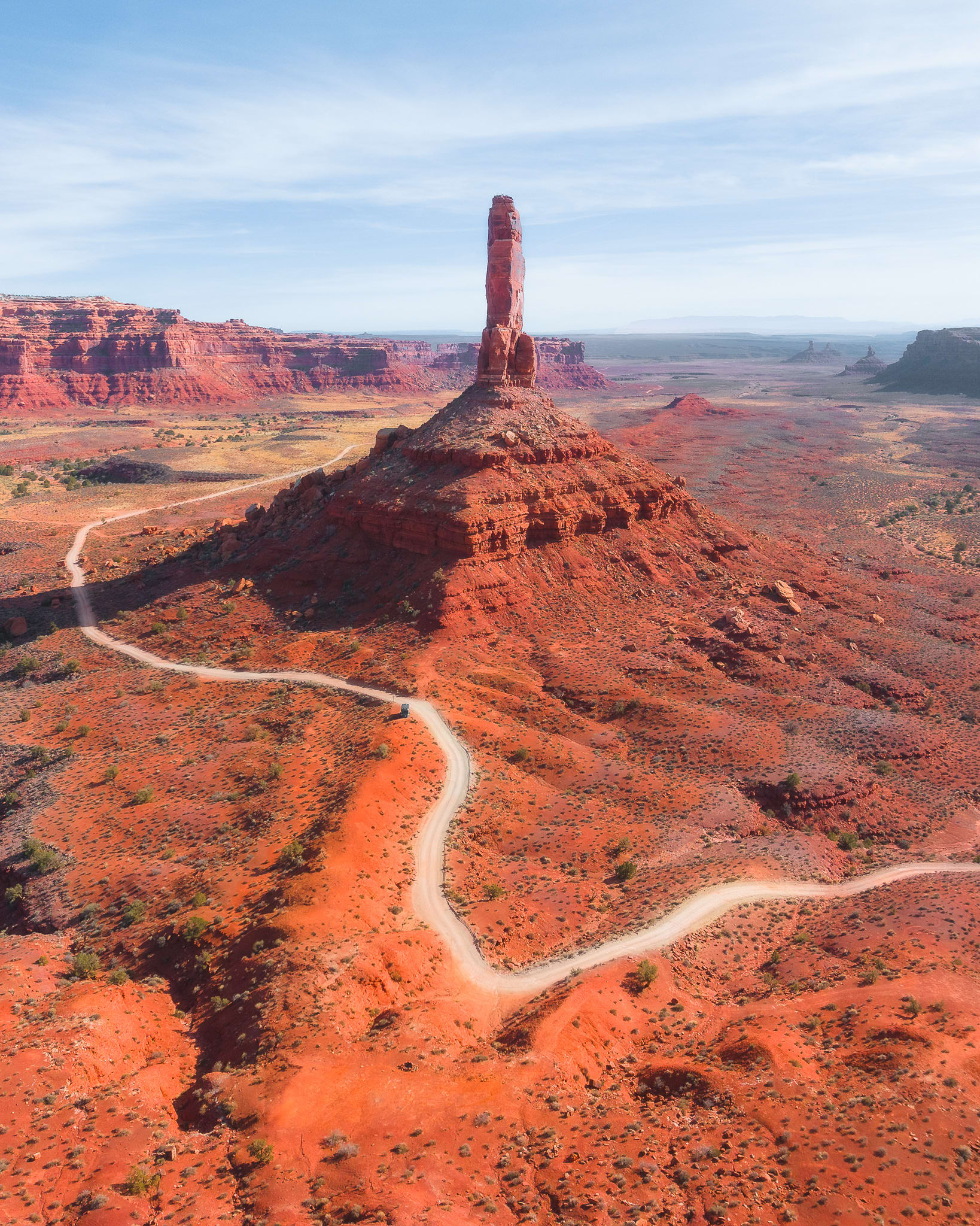 Valley of the Gods Aerial - Utah desert photography by Armaan Pandey