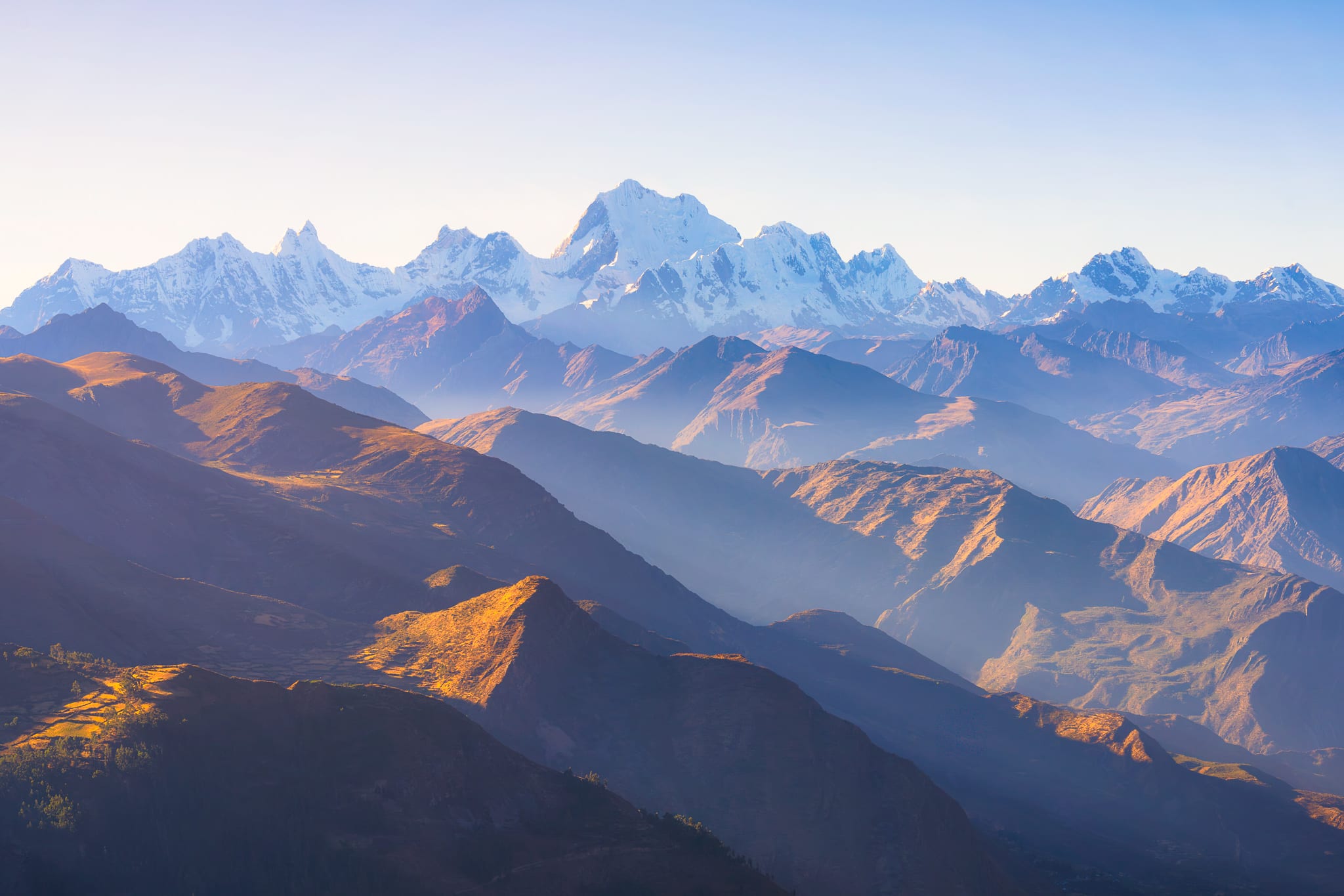 Cordillera Huayhuash Morning Light - Cordillera Huayhuash, Peru mountain photography by Armaan Pandey
