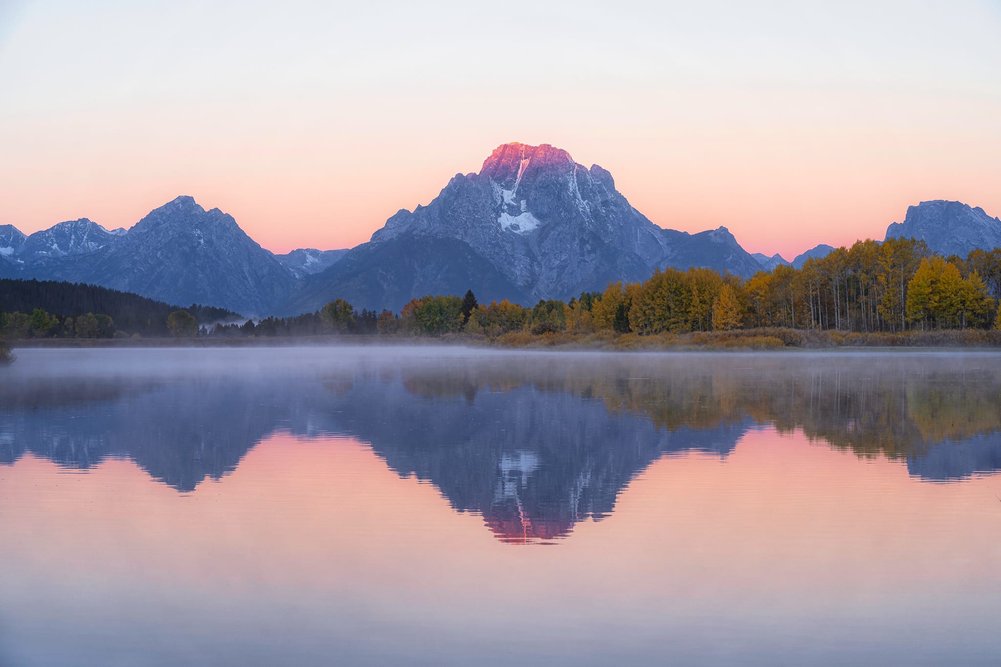 Oxbow Bend Sunrise Reflection - Grand Teton National Park, Wyoming landscape photography by Armaan Pandey