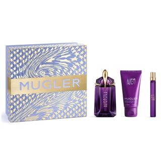 Set cadou Alien Thierry Mugler pentru femei, Apa de Parfum 60 ml + Lotiune de corp 50 ml + Apa de Parfum 10 ml