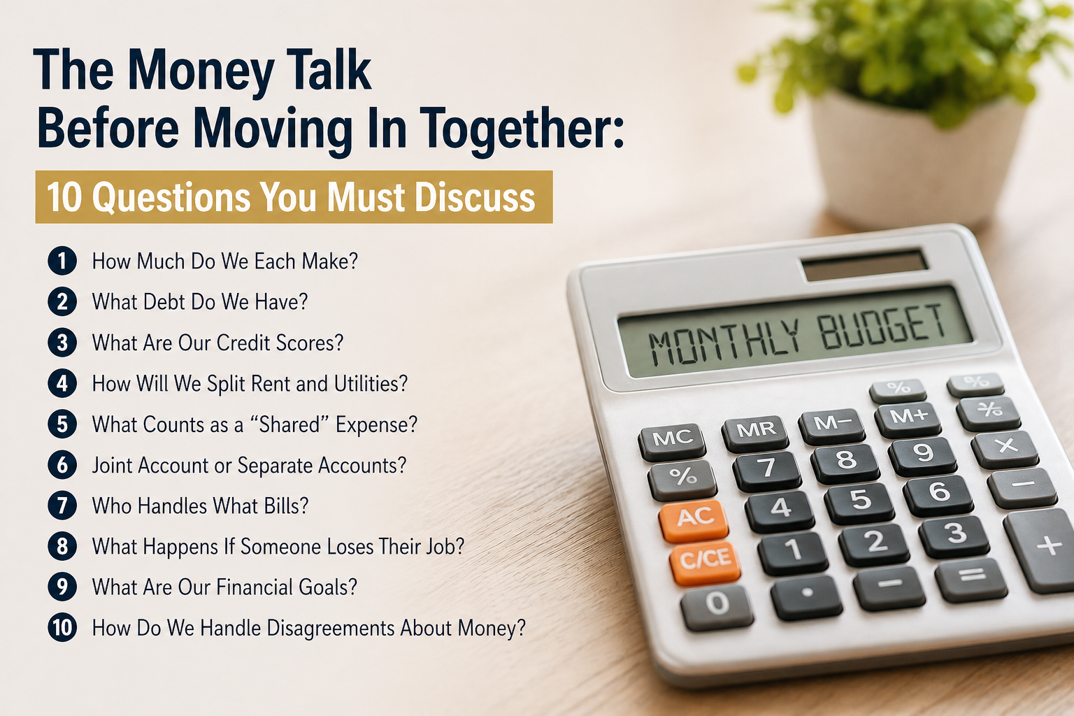 The Money Talk Before Moving In Together: 10 Questions You Must Discuss