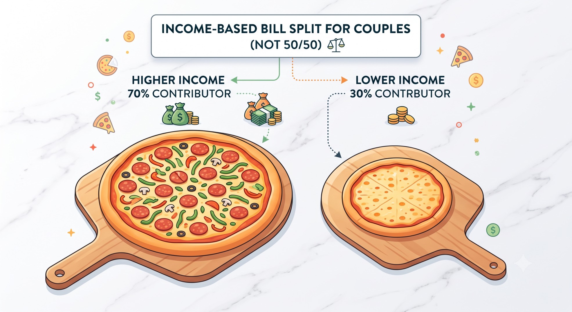 Free Bill Split Calculator for Couples (Based on Income, Not 50/50)