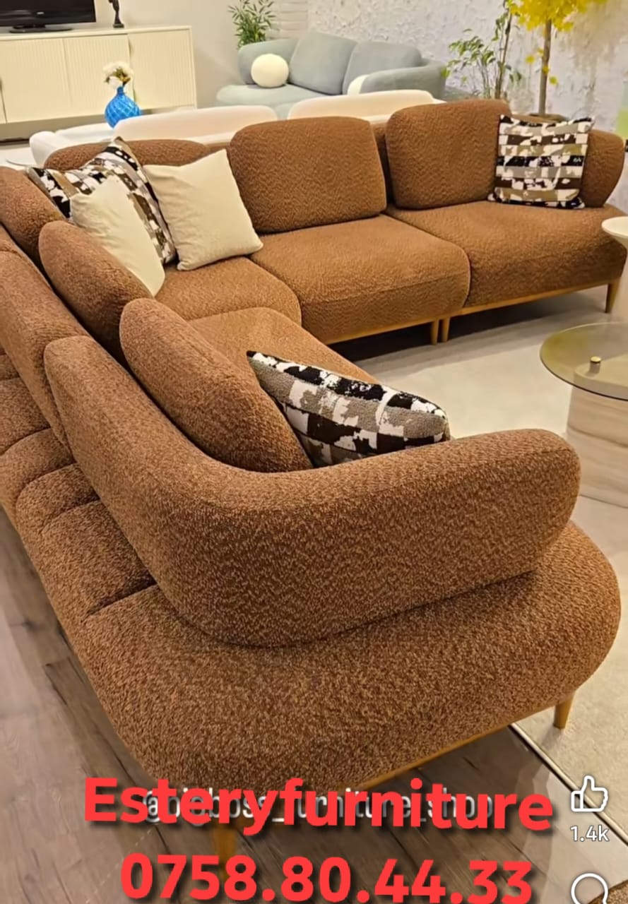 Cocoa Boucle Three-Seater
