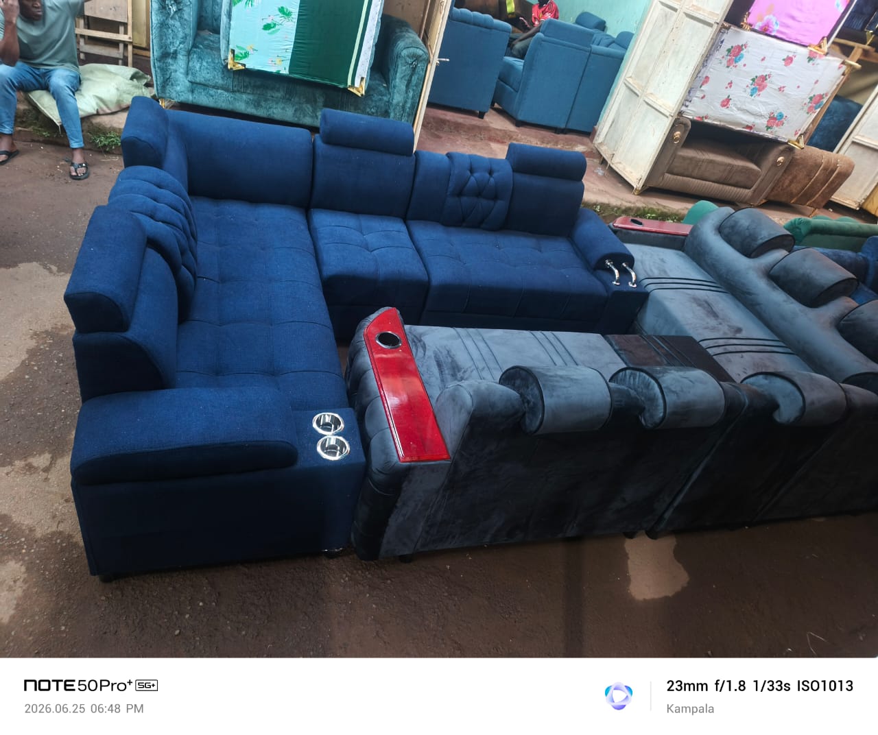Deep Blue Sectional