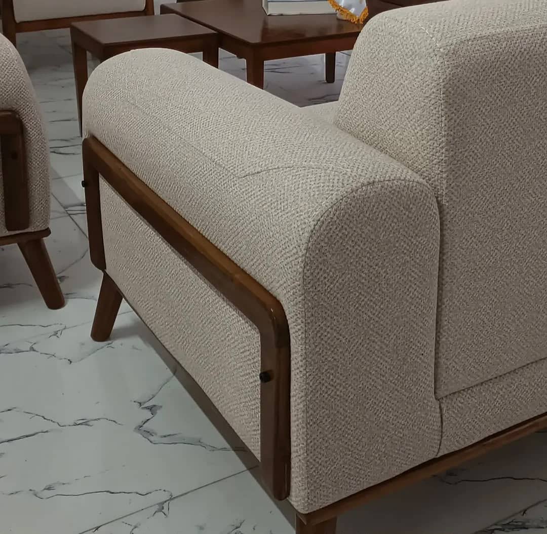 Cream Boucle Armchair