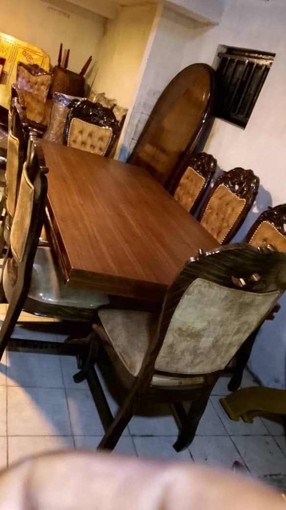 Carved Wooden Dining Set