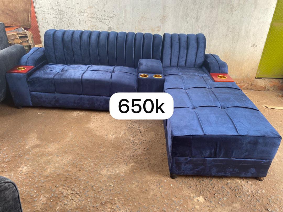 Royal Blue L-Sofa