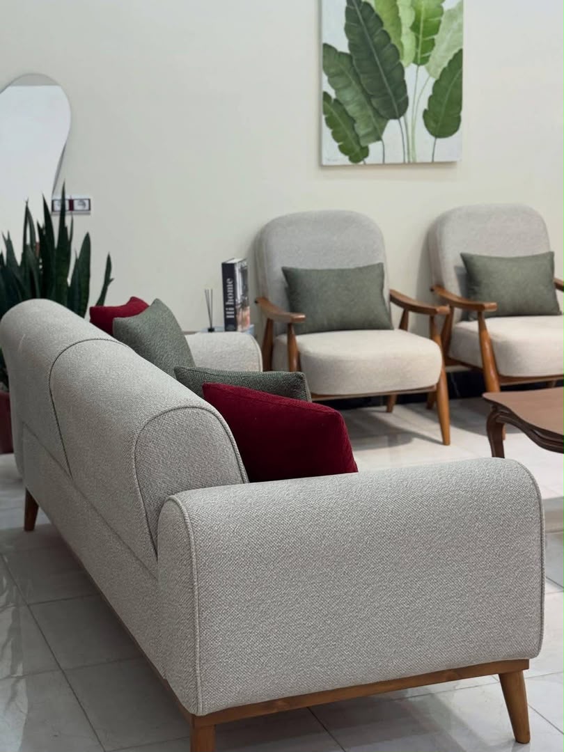 Cream Sofa & Armchair Set