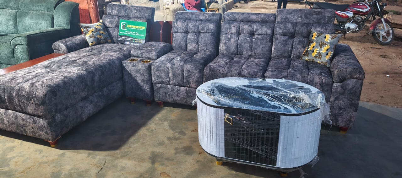 Grey Sectional with Centre Table