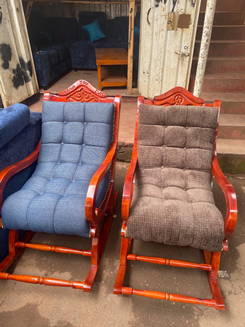 Orange Frame Wooden Chairs