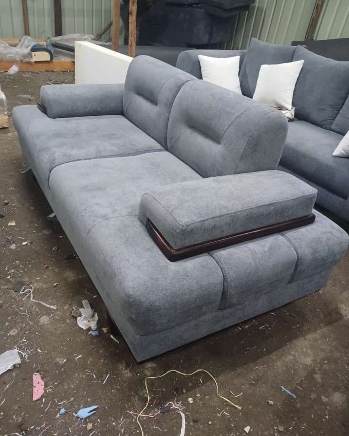 Grey Fabric Sectional