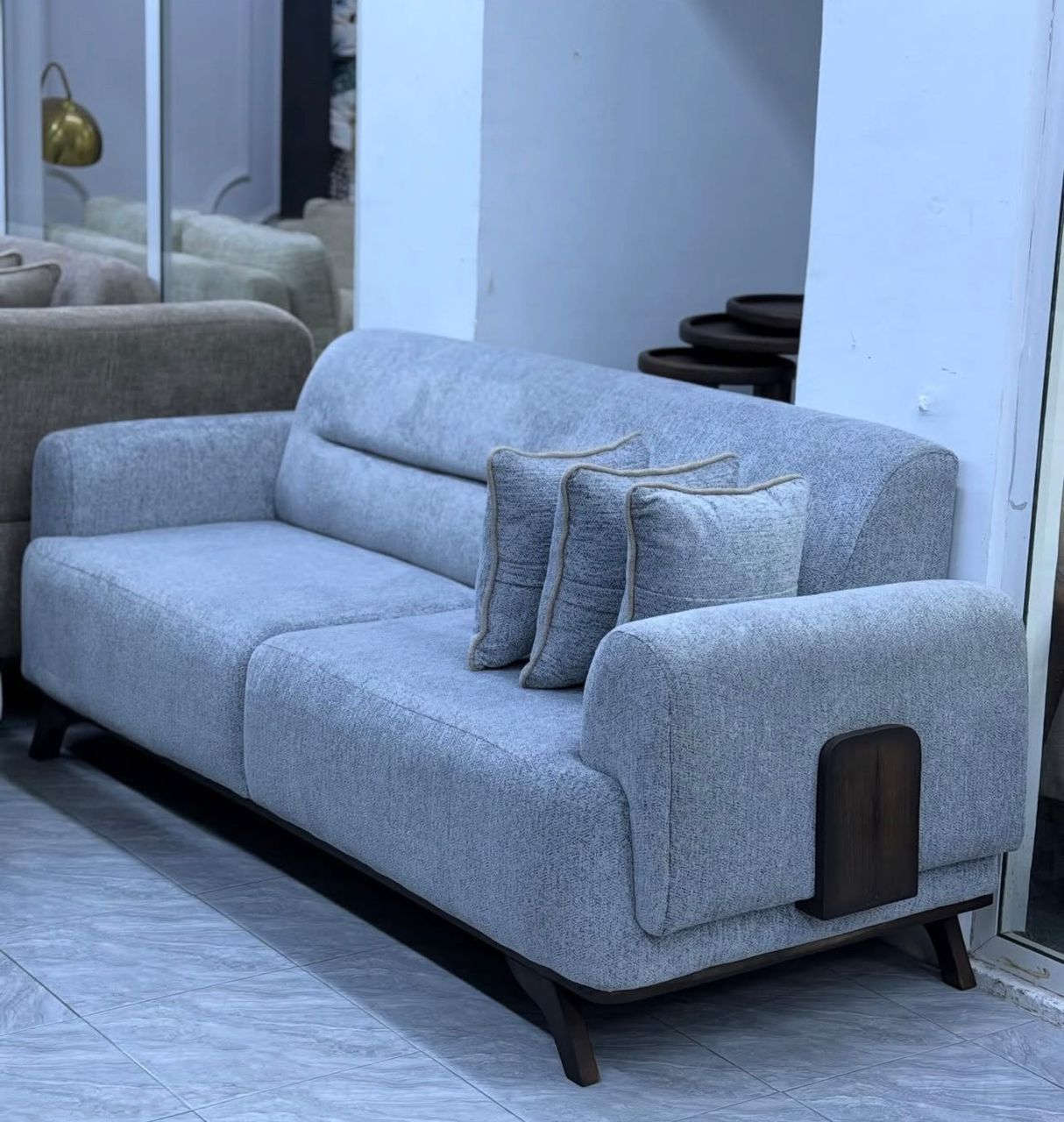 Ash Grey Modern Sofa Set