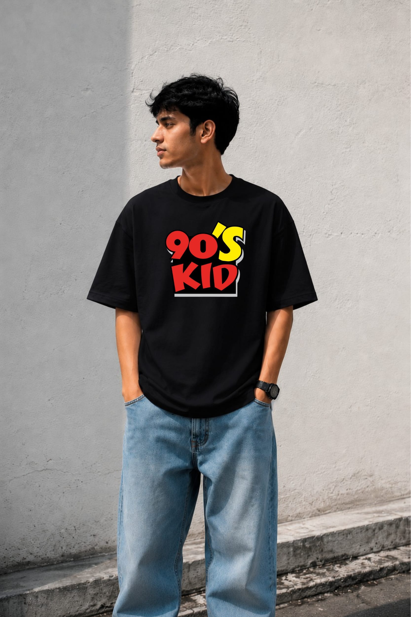 90's Kid Oversized Graphic T-Shirt for Unisex - Image 1